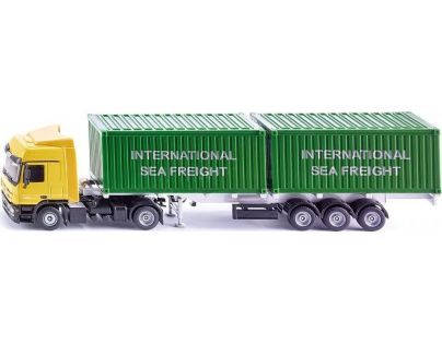 Siku Super LKW kamión Mercedes Actros s 2 kontajnery 1:50