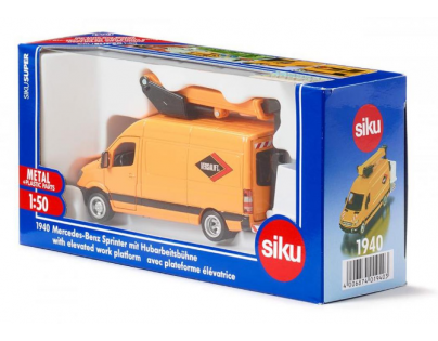 SIKU Super Mercedes Benz Sprinter s vyvýšenou pracovnou plošinou 1:50