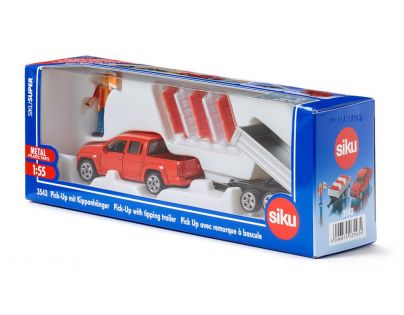 SIKU Super Pick up s vlekem a panáčkem 1 55
