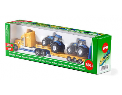 Siku Farmer Ťahač s vlekom a 2 traktory New Holland 1:87