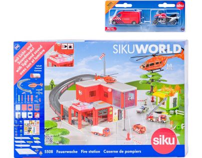 Siku World Požiarna stanica s hasičským autom