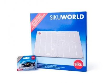 Siku World Cesty s autobusovou zastávkou a parkoviskom + darček