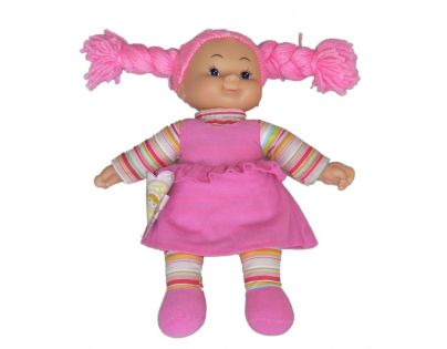 Simba Látková panenka Cheeky 38cm Vlasy růžové zapletené