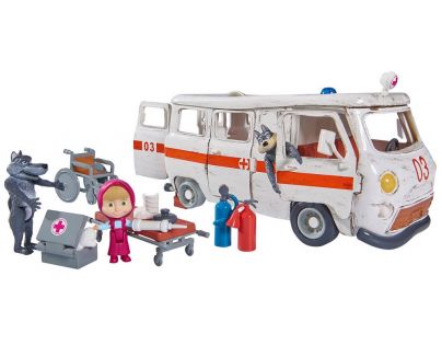 Simba Máša a medvěd Ambulance hrací set - Poškozený obal
