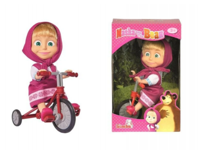 Simba Máša a medveď Bábika Máša na trojkolke