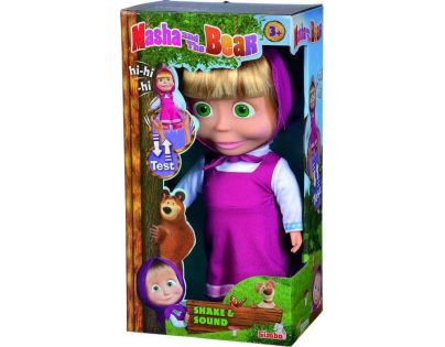 Simba Máša a medveď Bábika Máša Shake & Sound 30 cm