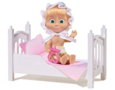 Simba M&B Bábika Máša s postieľkou