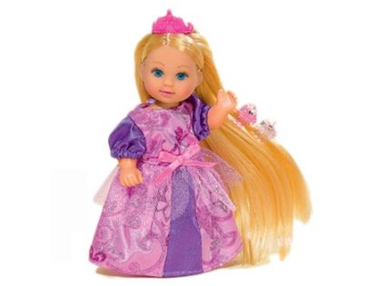 Simba Panenka Evička Rapunzel s extra dlouhými vlasy Blondýnka-růžová korunka