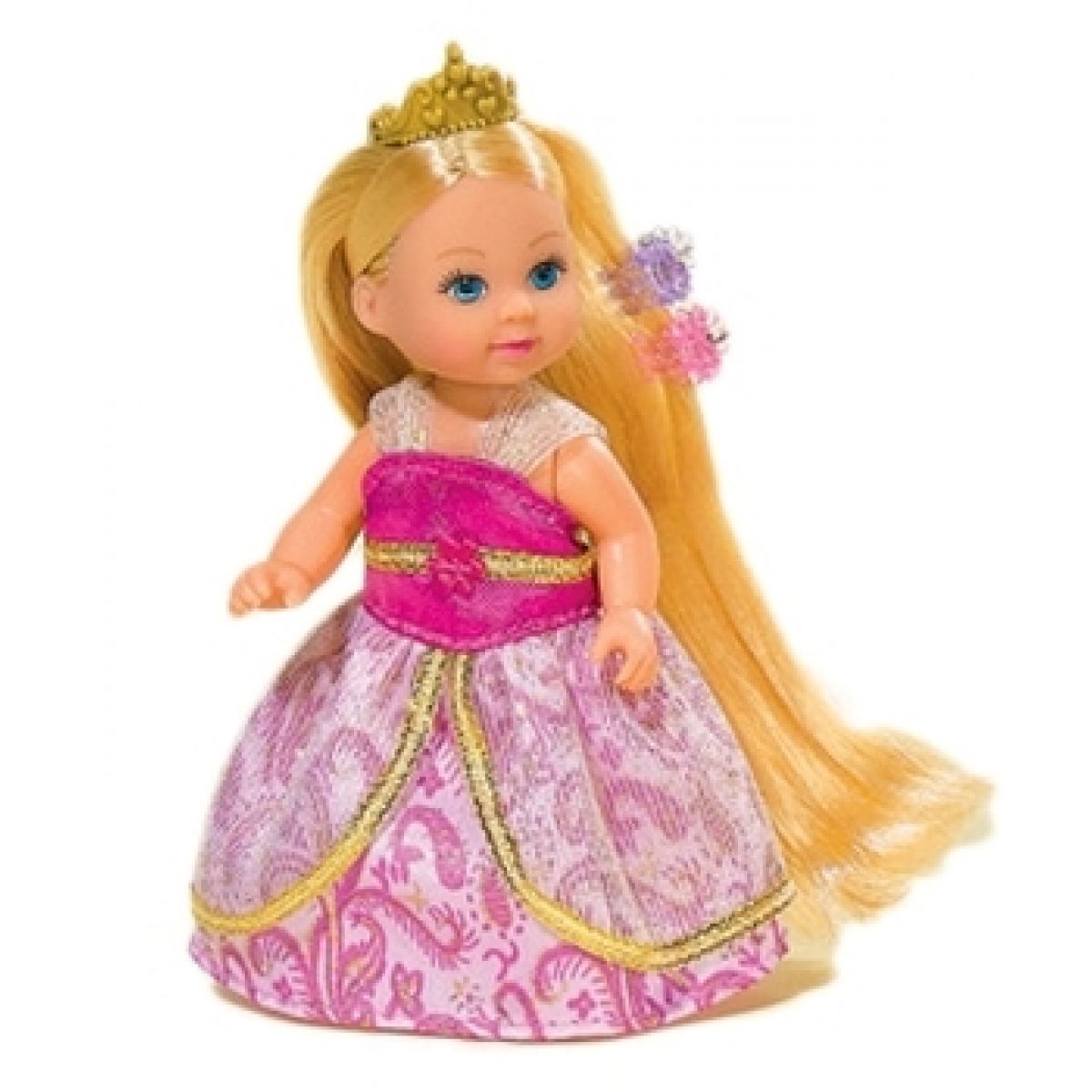 Simba Panenka Evička Rapunzel s extra dlouhými vlasy Blondýnka-zlatá korunka
