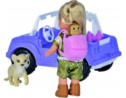 Simba Bábika Evička Safari s autom