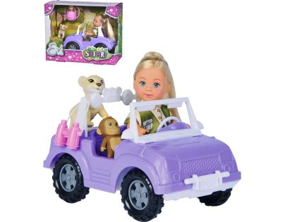 Simba Bábika Evička Safari s autom