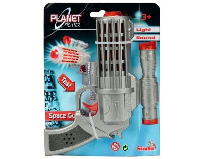 Simba Planet Fighter Laserová pistole 16 cm Světlo + Zvuk