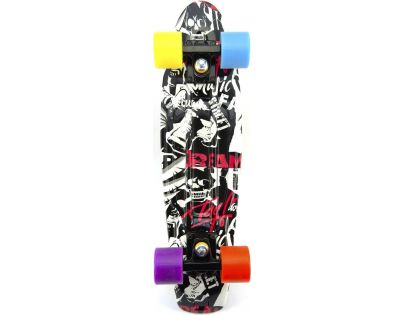Skateboard pennyboard 60 cm čiernobiely vzor