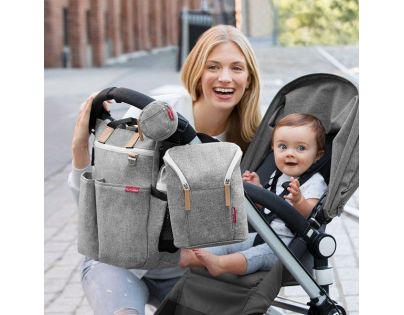 Skip hop taška Duo Signature Grey Melange