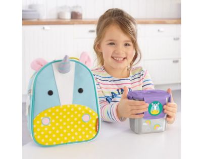 Skip Hop Zoo misky nerez Obedár 2 ks Jednorožec - Poškodený obal