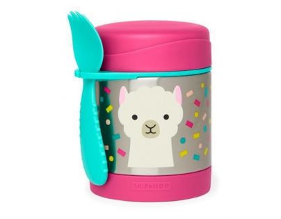 Skip Hop Zoo Termoska na jedlo s lyžičko vidličkou Lama 325 ml