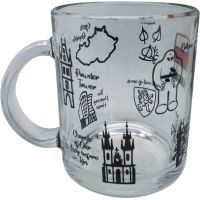 Sklenený hrnček 330ml - TOP PRAHA