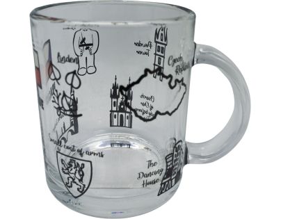 Sklenený hrnček 330ml - TOP PRAHA