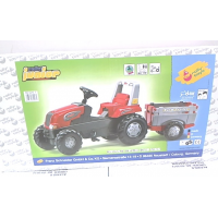 Rolly Toys 800261 - Šliapací traktor Rolly Junior RT s vlečkou červenošedý 2