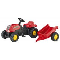 Rolly Toys Šliapací traktor Rolly Kid s vlečkou červený Rolly Toys Šliapací traktor Rolly Kid s vlečkou červený