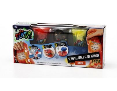 Slime sliz 3 pack pre chlapcov červená, čierna, žltá