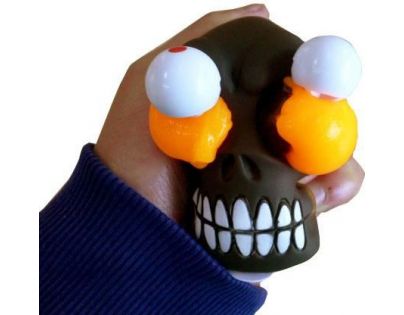 Slimy sa zombie hlavou 80g slizu oranžový sliz