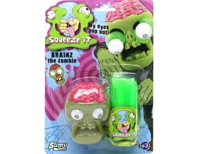 Slimy sa zombie hlavou 80g slizu zelený sliz