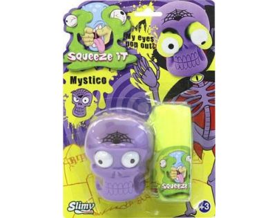 Slimy sa zombie hlavou 80g slizu žltý sliz