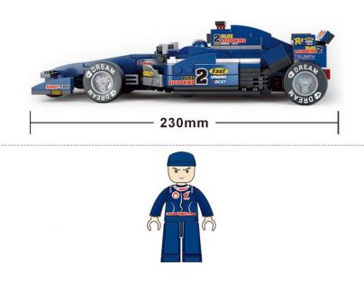 Sluban Stavebnica F1 Pretekárske auto modré 1:24