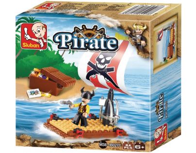 Sluban B0277 Pirate Pirátský vor 64 dílků