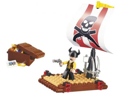 Sluban B0277 Pirate Pirátský vor 64 dílků