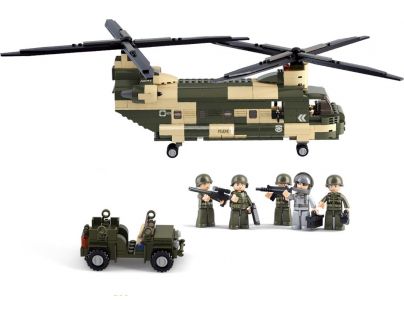 Sluban B0508 Army Transportní helikoptéra Chinook 520 dílků
