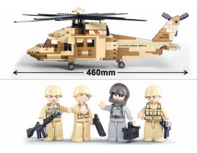 Sluban Stavebnica Vrtuľník Black Hawk
