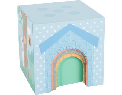 Small Foot Skladacia veža pastelová so zvieratkami