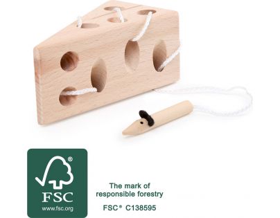 Small Foot Syr prírodný s myšou