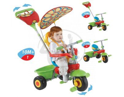 Tříkolka Plus Fresh červeno-zelená Smart Trike