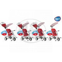 Smart Trike Tříkolka Recliner 4v1 oranžovošedá 3