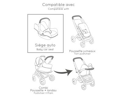 Smoby Autosedačka Maxi-Cosi pre bábiky béžová
