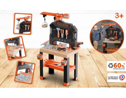 Smoby B&D Veľká pracovná dielňa so žeriavom