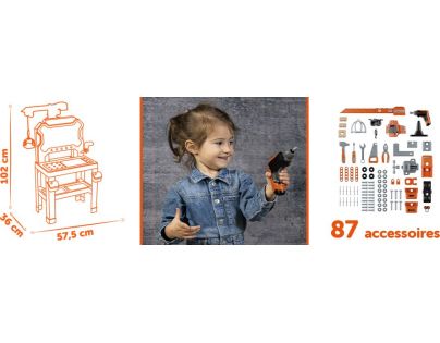 Smoby B&D Veľká pracovná dielňa so žeriavom