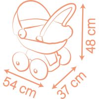 Smoby BN Kočík hlboký pre bábiky PRAM 5