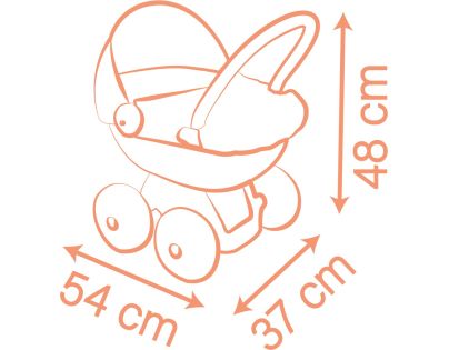 Smoby BN Kočík hlboký pre bábiky PRAM