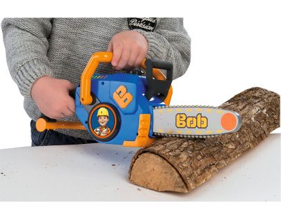 Smoby Detská motorová píla Staviteľ Bob elektronická s pohyblivou reťazou