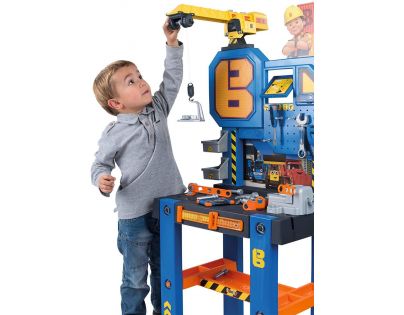 Smoby dielnička Bob staviteľ Bricolo Center so žeriavom