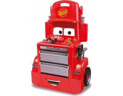 Smoby pracovná dielňa vozík autá Mack Truck červený - Poškodený obal