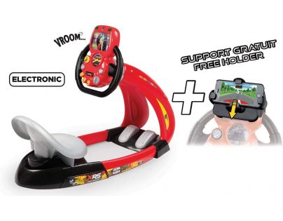 Smoby Cars 3 Trenažér V8 Driver s držiakom pre Smartphone