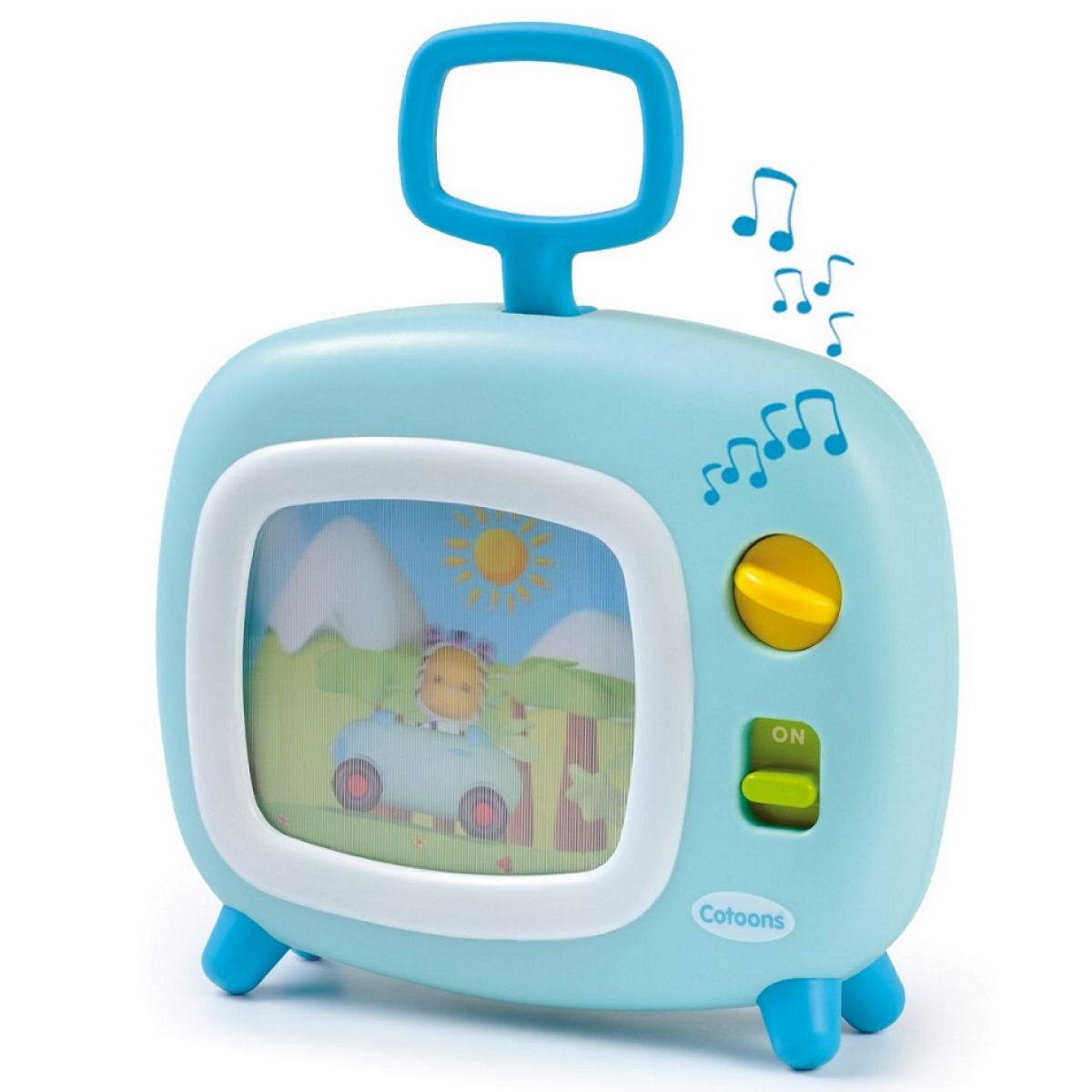 Smoby 211316 svetlomodrá farebný televízor Cotoons s hudbou pre kojencov