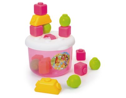 Smoby 211326-1 Cotoons vkladacie vedierko ružové +12 mesiacov 22*18 cm