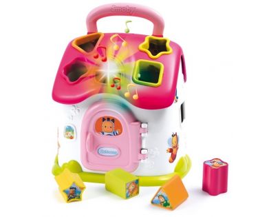 Smoby Cotoons Vkládací elektronický domeček - Růžová
