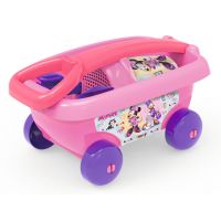 Smoby Detsky vozík na ťahanie Minnie ružový s vedro setom do piesku 18 cm 2